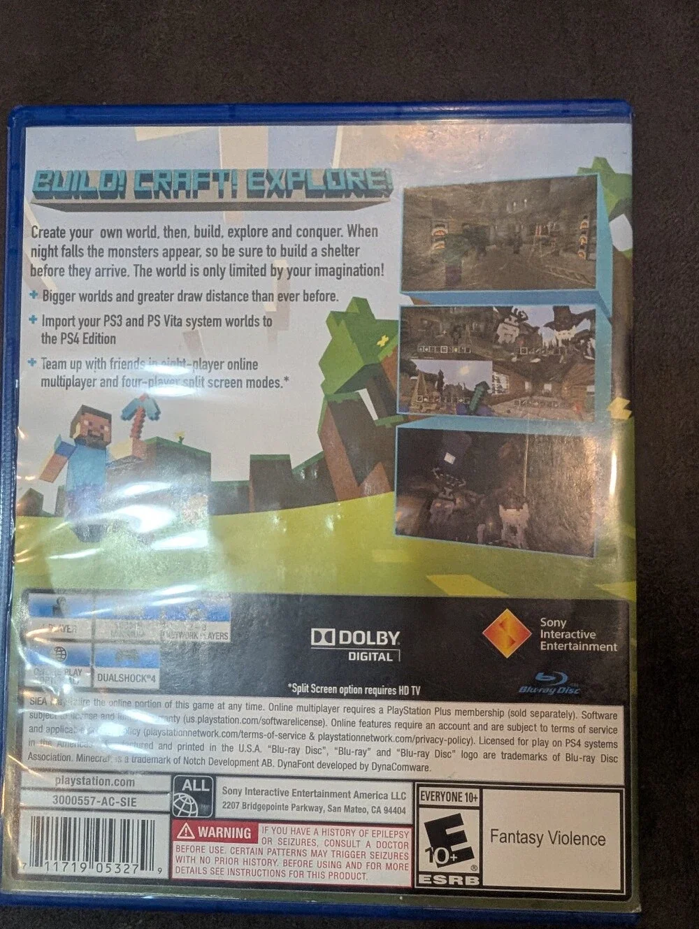 Minecraft PlayStation 4 Edition Game PS4 Game